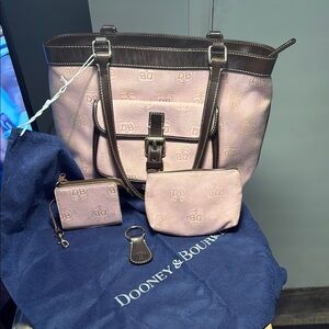 Dooney & Bourke Pink and Brown Handbag